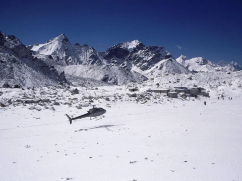 Everest, by Helicopter.